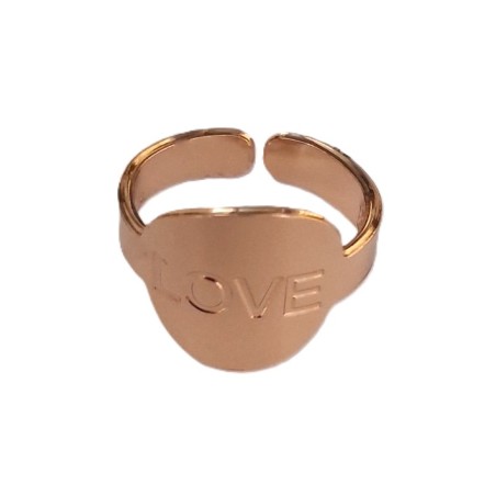 Bague ajustable LOVE – Acier inoxydable - Brin d'Amour