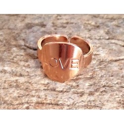 Bague ajustable LOVE – Acier inoxydable - Brin d'Amour