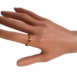 Bague martelée en acier inoxydable – Finition or rose - FY Faucogney