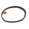 Collier homme en cuir tressé marron et acier cuivre/argent (50cm)