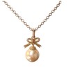 Collier pendentif perle dorée  - L'officiel