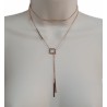Collier cravate trèfle ajouré