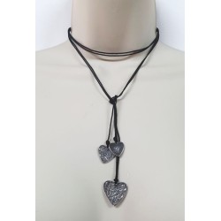 Collier cordon trois cœurs - F.Y. FAUCOGNEY