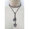 Collier cordon trois cœurs - F.Y. FAUCOGNEY