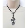 Collier cordon trois cœurs - F.Y. FAUCOGNEY