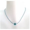 Collier perle sur cordon en coton ciré