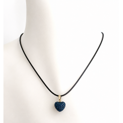 Collier cœur sur cordon en...
