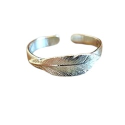 Bague plume argent