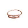 Bague Rectangle Ajouré en Argent 925 Doré