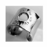 Bague manchette argentée « La vie, c’est du bonheur » - FY Faucogney
