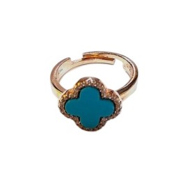 Bague Trèfle Turquoise AG925