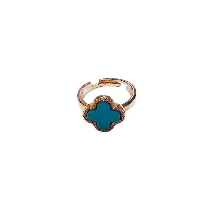 Bague Trèfle Turquoise AG925