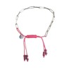 Bracelet Chaine AG 925 argenté et Cordon Coloré - LEYNAT –