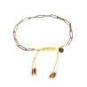 Bracelet Chaine AG 925 Doré et Cordon Coloré - LEYNAT –