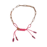 Bracelet Chaine AG 925 Doré et Cordon Coloré - LEYNAT –