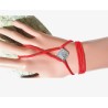 Collier ruban de satin avec pendentif carré