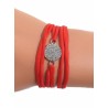 Collier ruban de satin orange avec pendentif rond