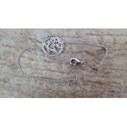 Bracelet KISS en Argent avec zirconiums