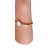 Bracelet or rose Trèfle nacre blanc