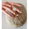 Bracelet or rose Trèfle nacre blanc
