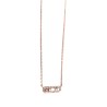 Collier fantaisie – Barrette oblongue sertie de zirconiums