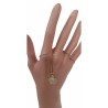 Collier fleur doré pavé de zirconium