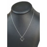 Collier trèfle ajouré argenté – Brin d’Amour