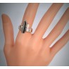 Bague Cactus métal argenté  - bijoux Léone