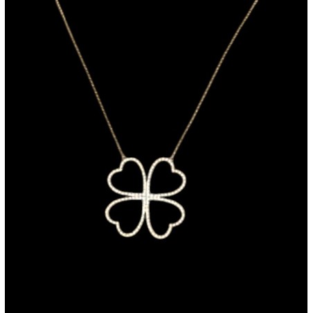 Collier avec pendentif trèfle GM