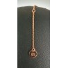 Collier trèfle turquoise en argent 925 doré rose