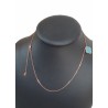 Collier trèfle turquoise en argent 925 doré rose