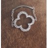 Bague Chaînette Trèfle en Argent 925