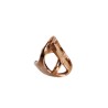 Bague métal doré – symbole Peace and Love - FY Faucogney