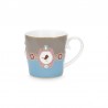 Grand mug médaillon Pip Studio love birds bleu/kaki