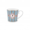 Grand mug à rayures bleu/kaki Pip Studio love birds