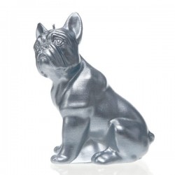 Bougie Bulldog Argent Candellana