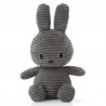 Peluche Miffy Lapin en velours côtelé gris foncé