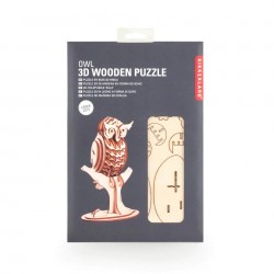 Puzzle en bois 3D Hibou Kikkerland.