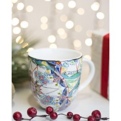 Mug Cosy Xmas silver Baci Milano