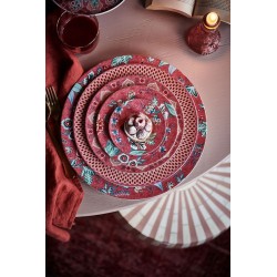 Assiette creuse Flower Festival Dark Pink- 21,5 cm-Pip Studio