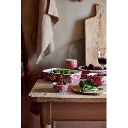 Plat de cuisson rectangulaire Flower Festival Dark Pink -Pip Studio