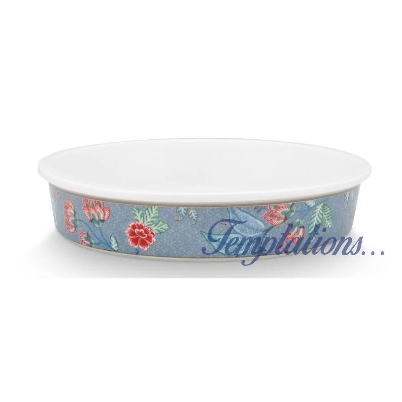 Plat de cuisson rond Flower Festival bleu clair-Pip Studio