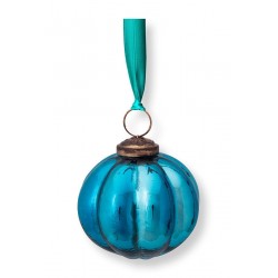 Boule en verre bleu 7,5 cm–...