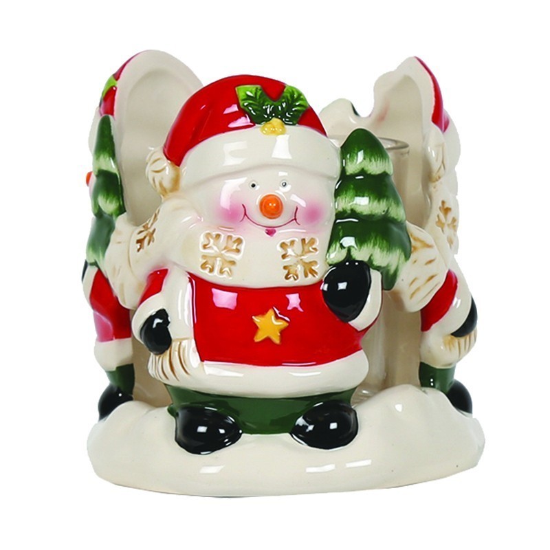 Photophore 3 bonhommes de neige - Village Candle