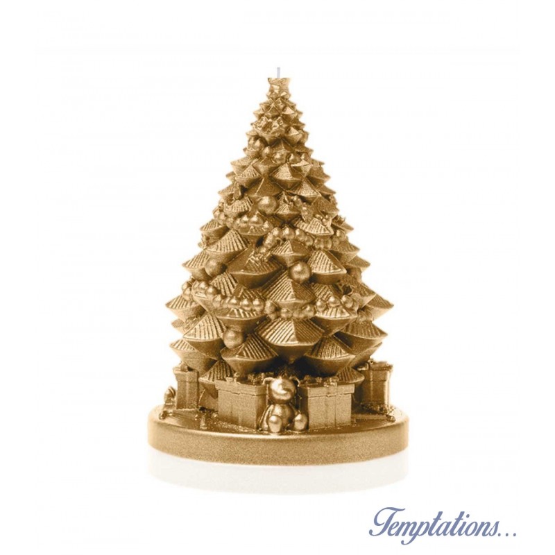 Bougie Sapin Cadeaux Gold-Candellana