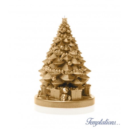 Bougie Sapin Cadeaux Gold-Candellana