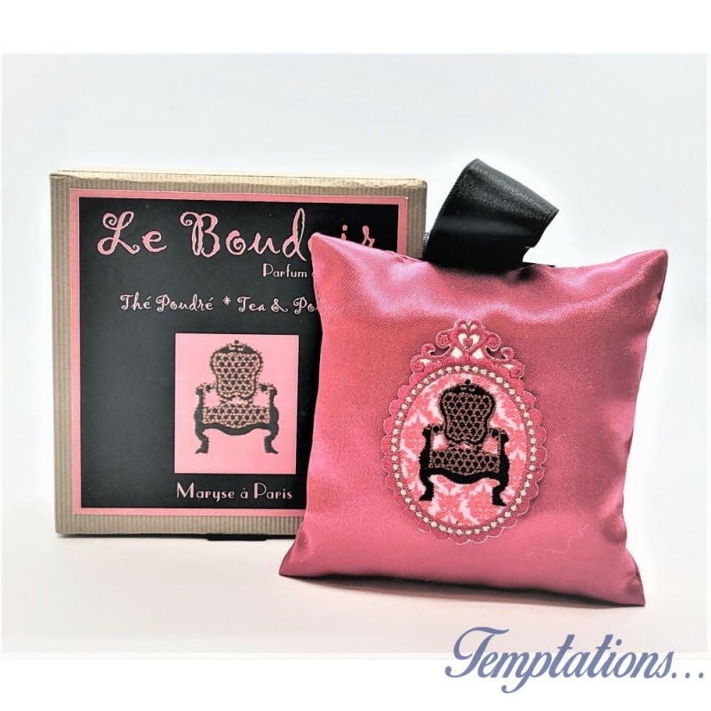 Le boudoir - coussin parfumé thé poudré –Maryse à Paris