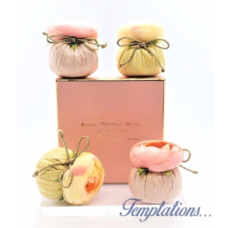 Coffret rose 4 baby boules à parfumer – Atelier Catherine Masson