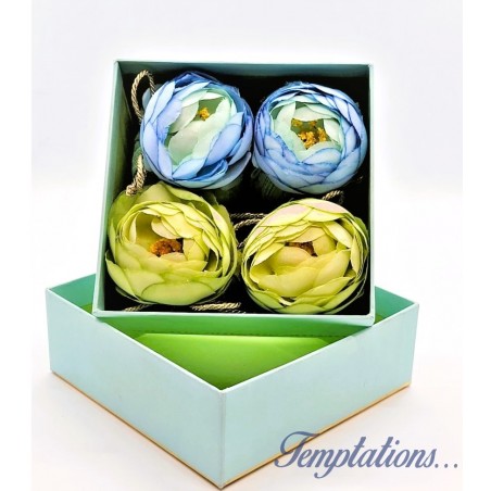 Coffret vert 4 baby boules à parfumer – Atelier Catherine Masson