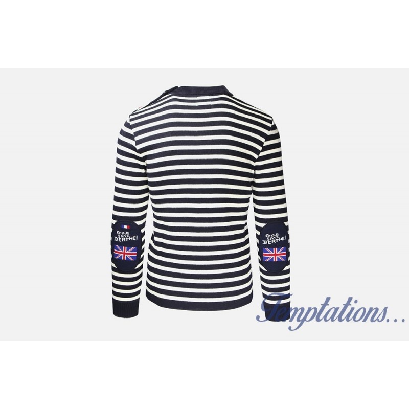 Pull marin rayé homme God save Berth